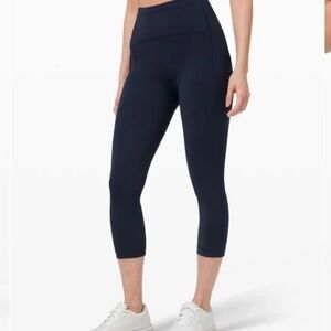 Lululemon Swift Speed High-Rise Crop 21” SIZE 10 W6BJ9S NAVY